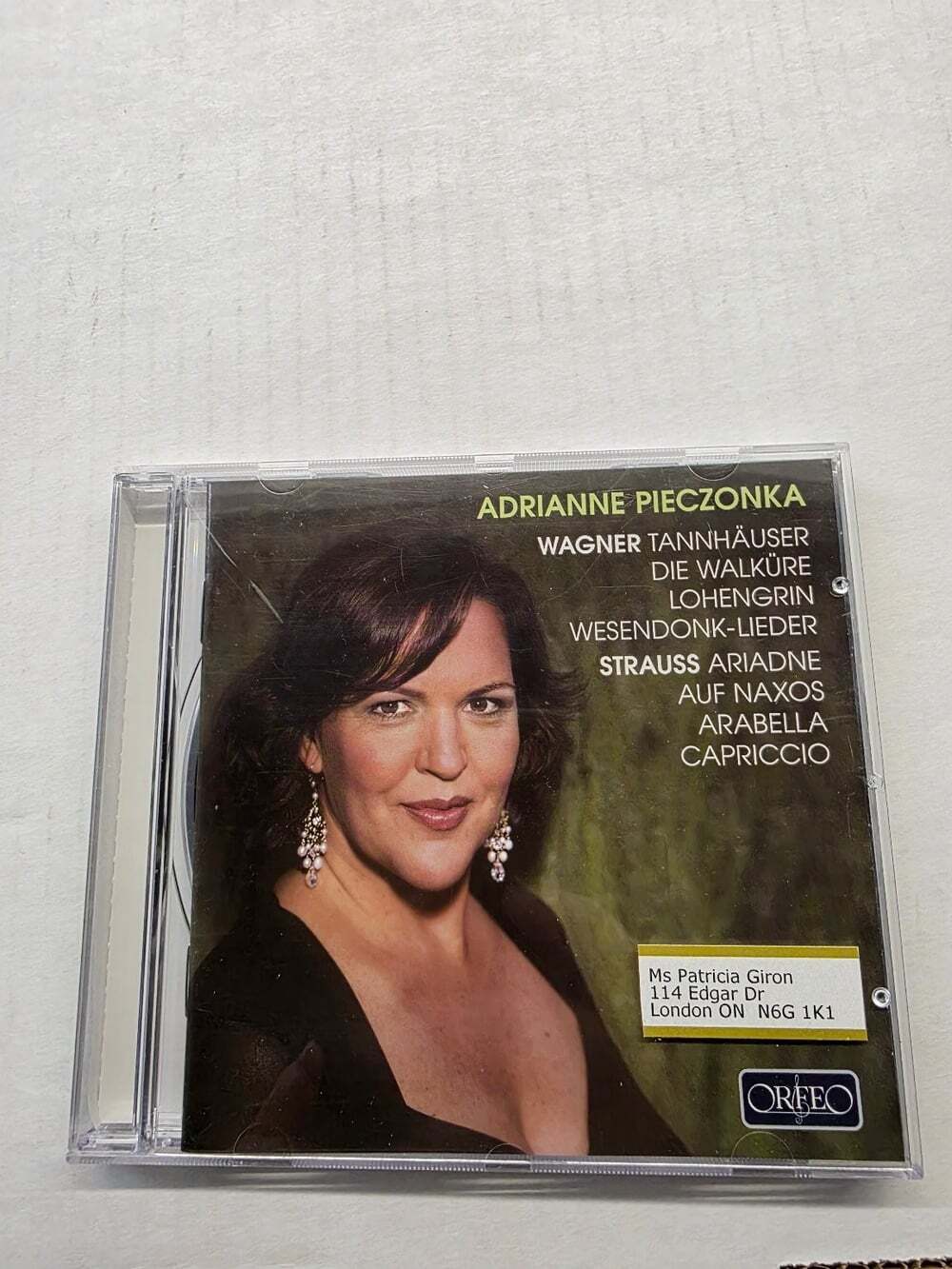 Adrianne Pieczonka – Wagner Strauss Arias CD 2006 Orfeo Classical Opera